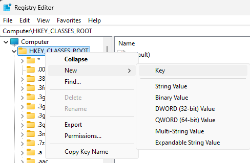 hkey classes root