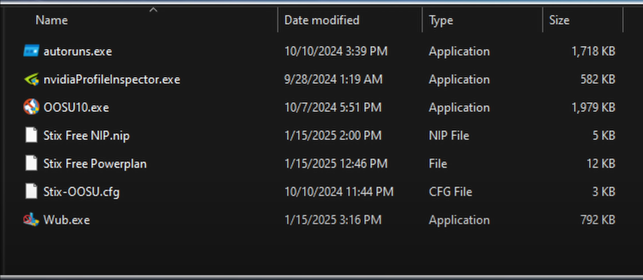 screenshot of apps