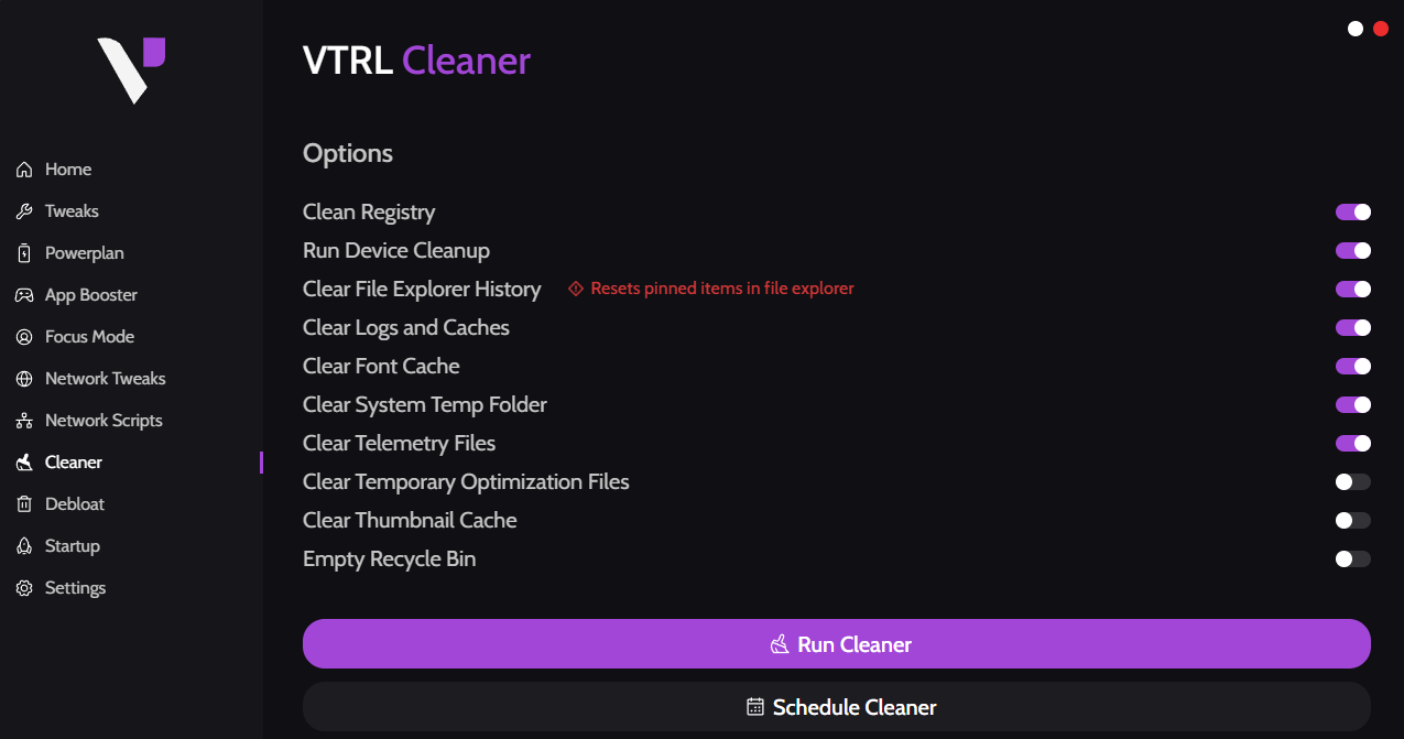 Storage Cleaner
